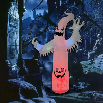 8FT/2.4M Inflatable Halloween Ghost Decoration with Built-In LED Light for Indoor and Outdoor Use
