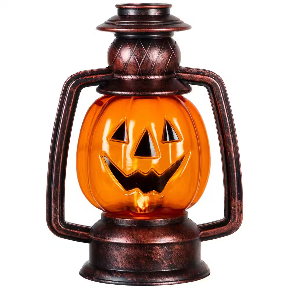 Set of 3 16.5-Inch Flickering Pumpkin Halloween Pathway Lanterns