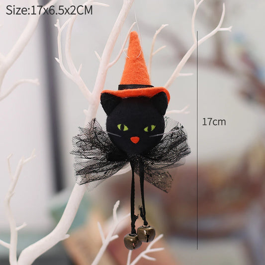 Halloween Decorative Doll Bar Ornament - Pumpkin, Ghost, and Witch Pendant for Spooky Kids' Gifts and Home Party Decor