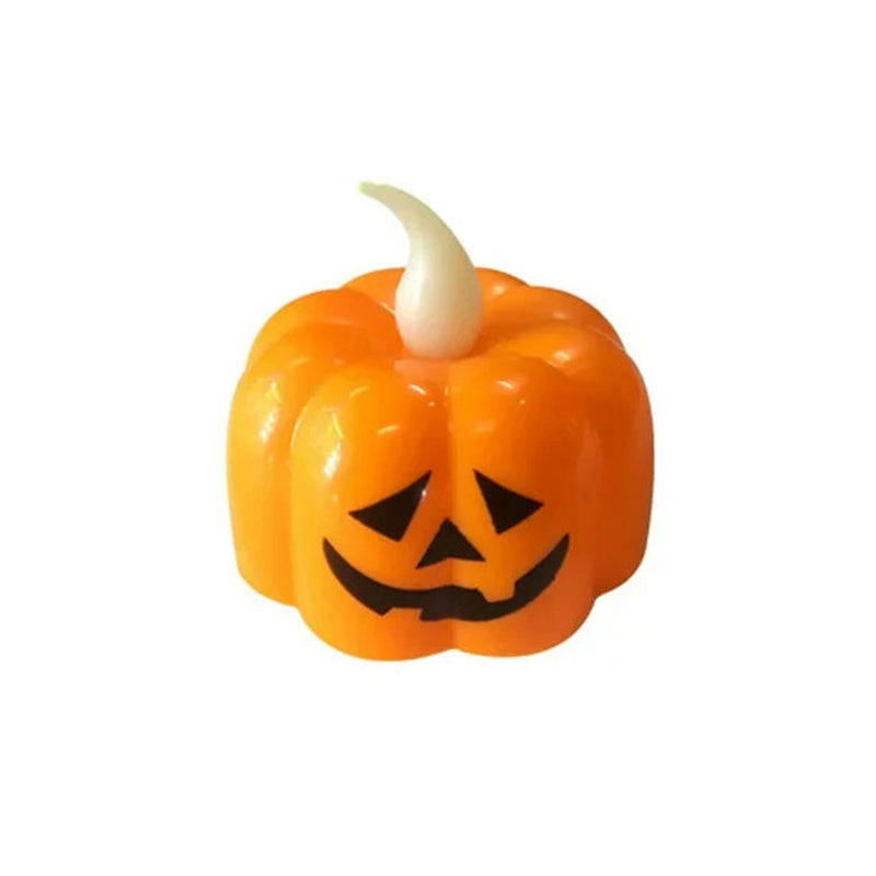 40-Piece Set of 3D Illuminated Flameless Halloween Candles - LED Pumpkin Tea Lights