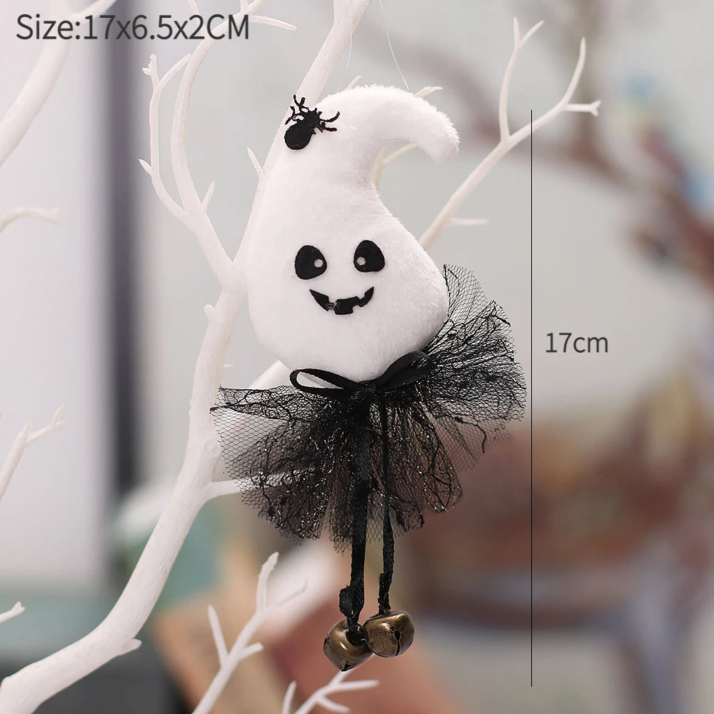 Halloween Decorative Doll Bar Ornament - Pumpkin, Ghost, and Witch Pendant for Spooky Kids' Gifts and Home Party Decor