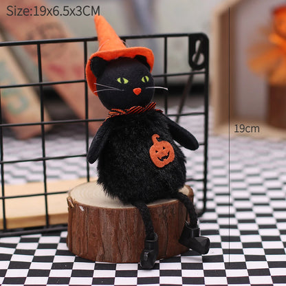 Halloween Decorative Doll Bar Ornament - Pumpkin, Ghost, and Witch Pendant for Spooky Kids' Gifts and Home Party Decor