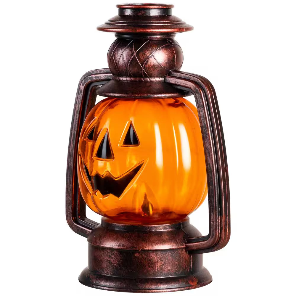 Set of 3 16.5-Inch Flickering Pumpkin Halloween Pathway Lanterns