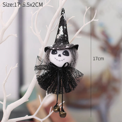Halloween Decorative Doll Bar Ornament - Pumpkin, Ghost, and Witch Pendant for Spooky Kids' Gifts and Home Party Decor